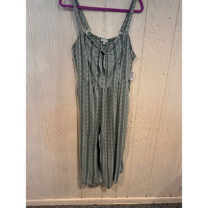 AUW Jumpsuit Green White soft and stretchy Size 1X